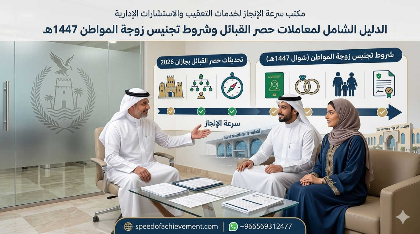 متابعة معاملات حصر القبائل وشروط تجنيس زوجة المواطن 2026 - جازان