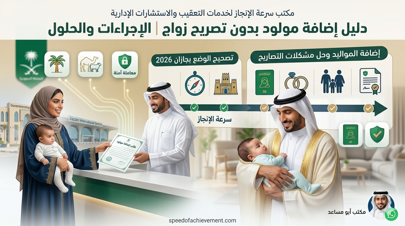 "إضافة مولود بدون تصريح زواج"
