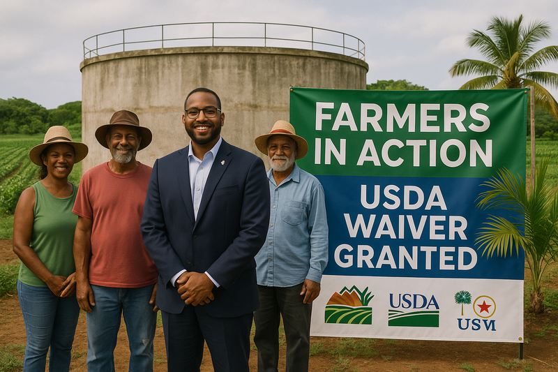 SENATOR BOLQUES CELEBRATES USDA WAIVER FOR ST. CROIX FARMERS IN ACTION