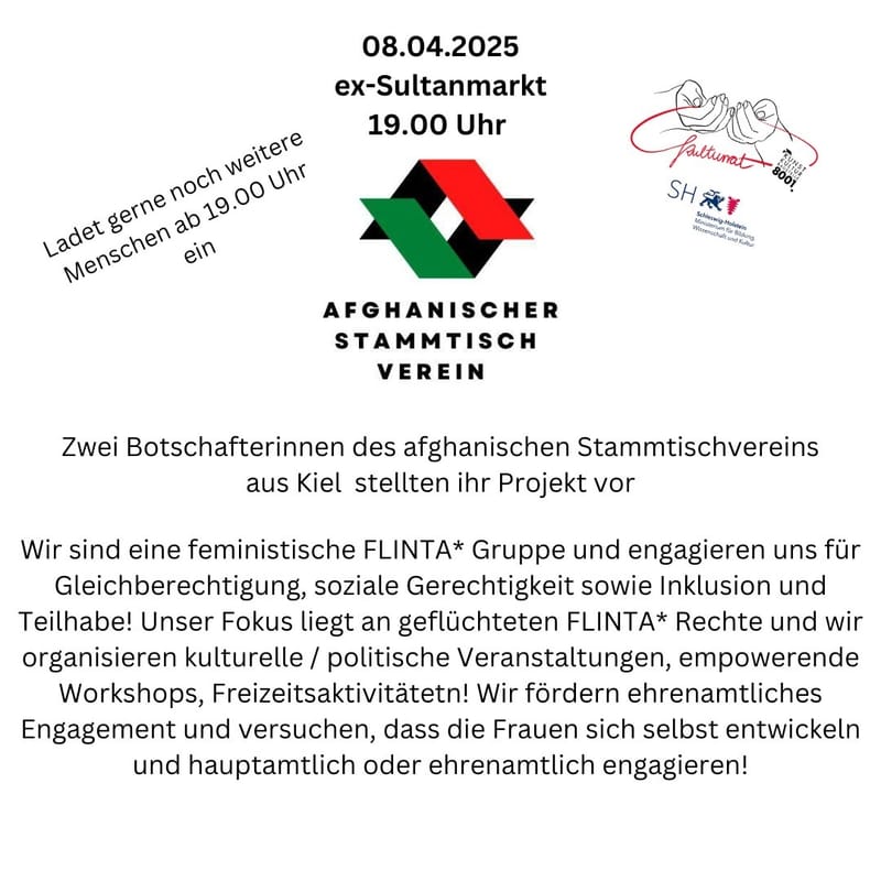 Der afghanische Stammttisch SH stellt sich vor