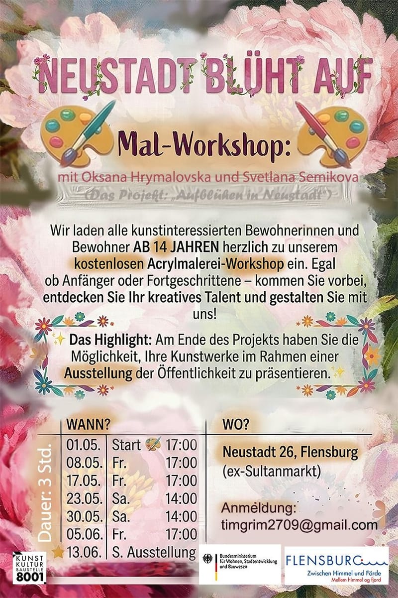 Gemeinsam malen   " Die Neustadt blüht auf "