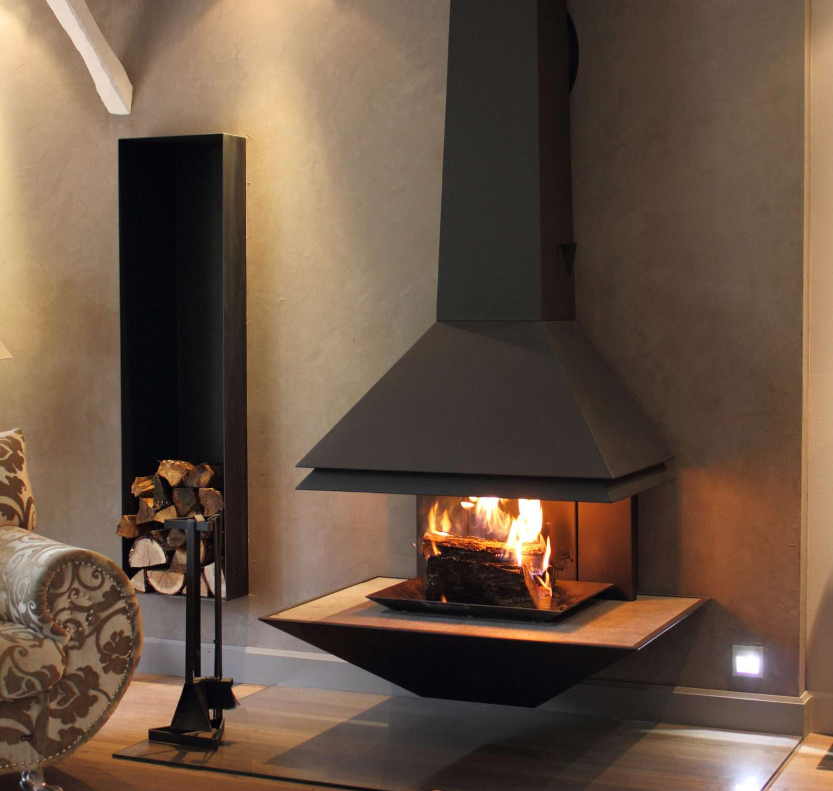 Cheminée murale NAO suspendue