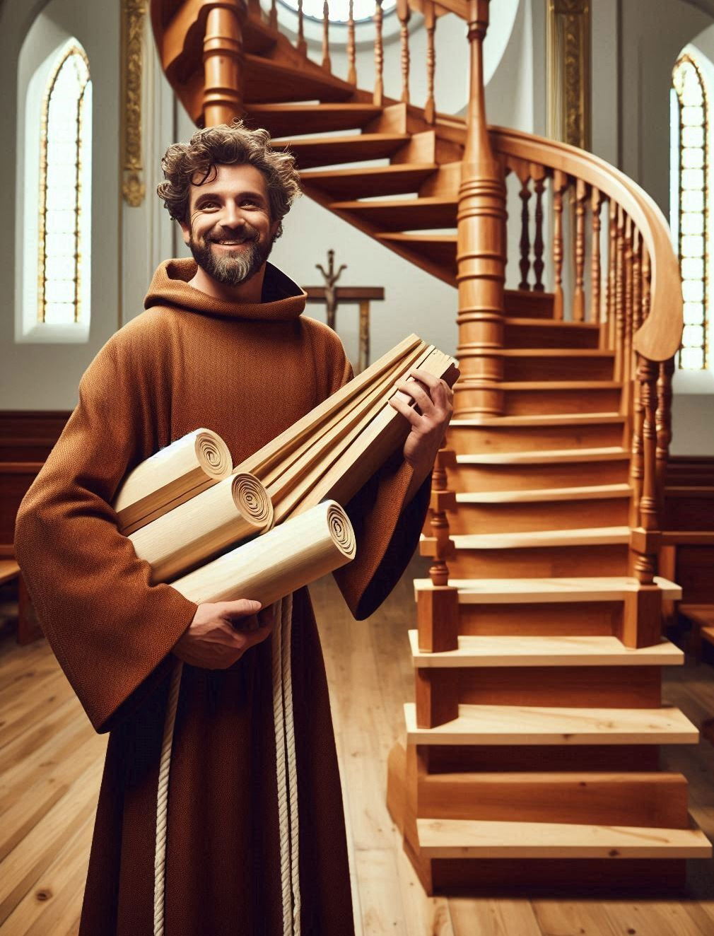 The miraculous staircase of Saint Joseph that physics cannot explain