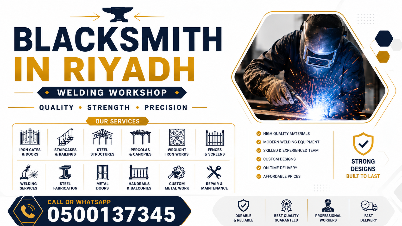 Blacksmith in Riyadh | Welding Workshop & Metal Fabrication Services | 0500137345