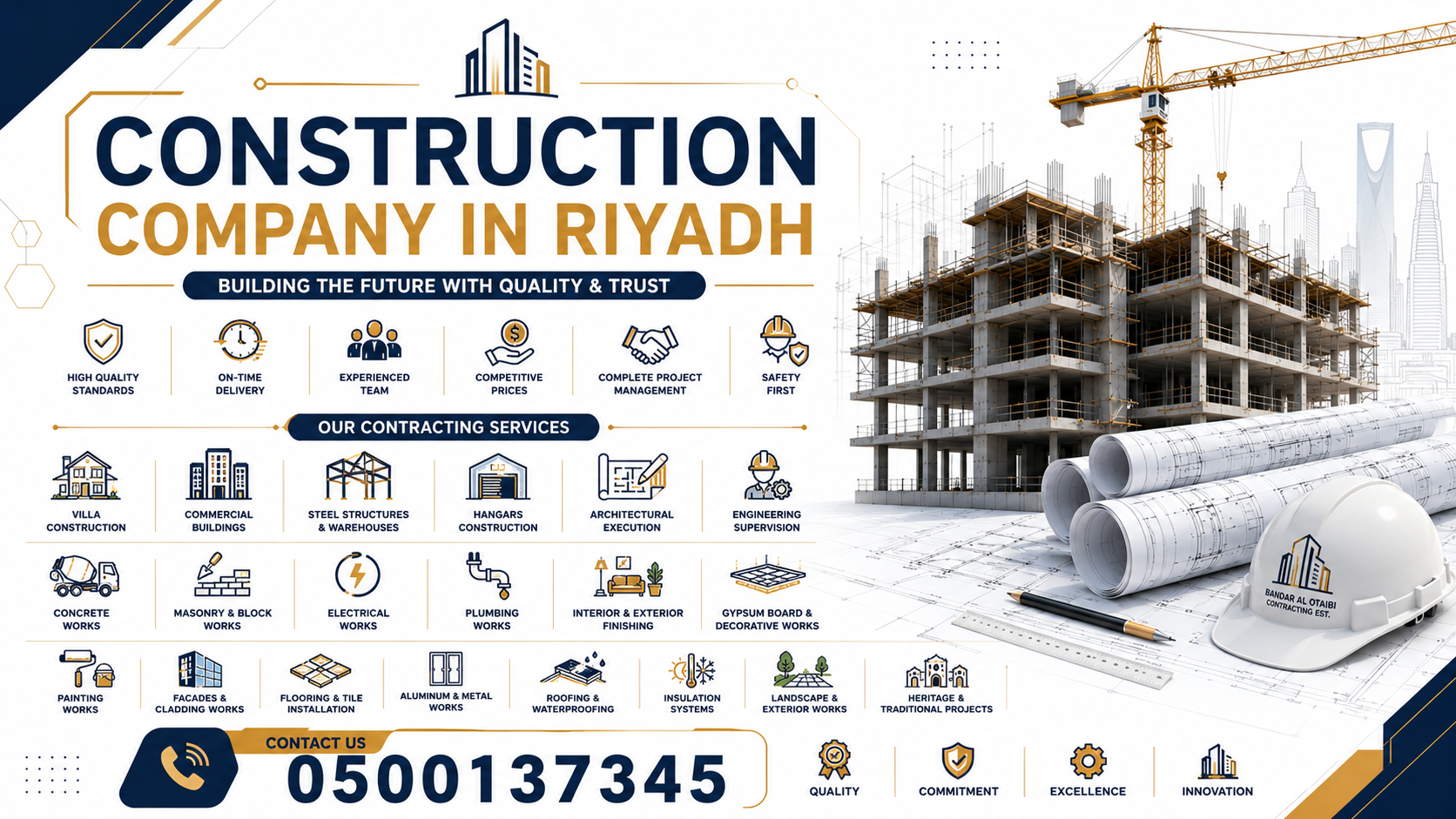 Construction Company in Riyadh | Bandar Al Otaibi Contracting Est