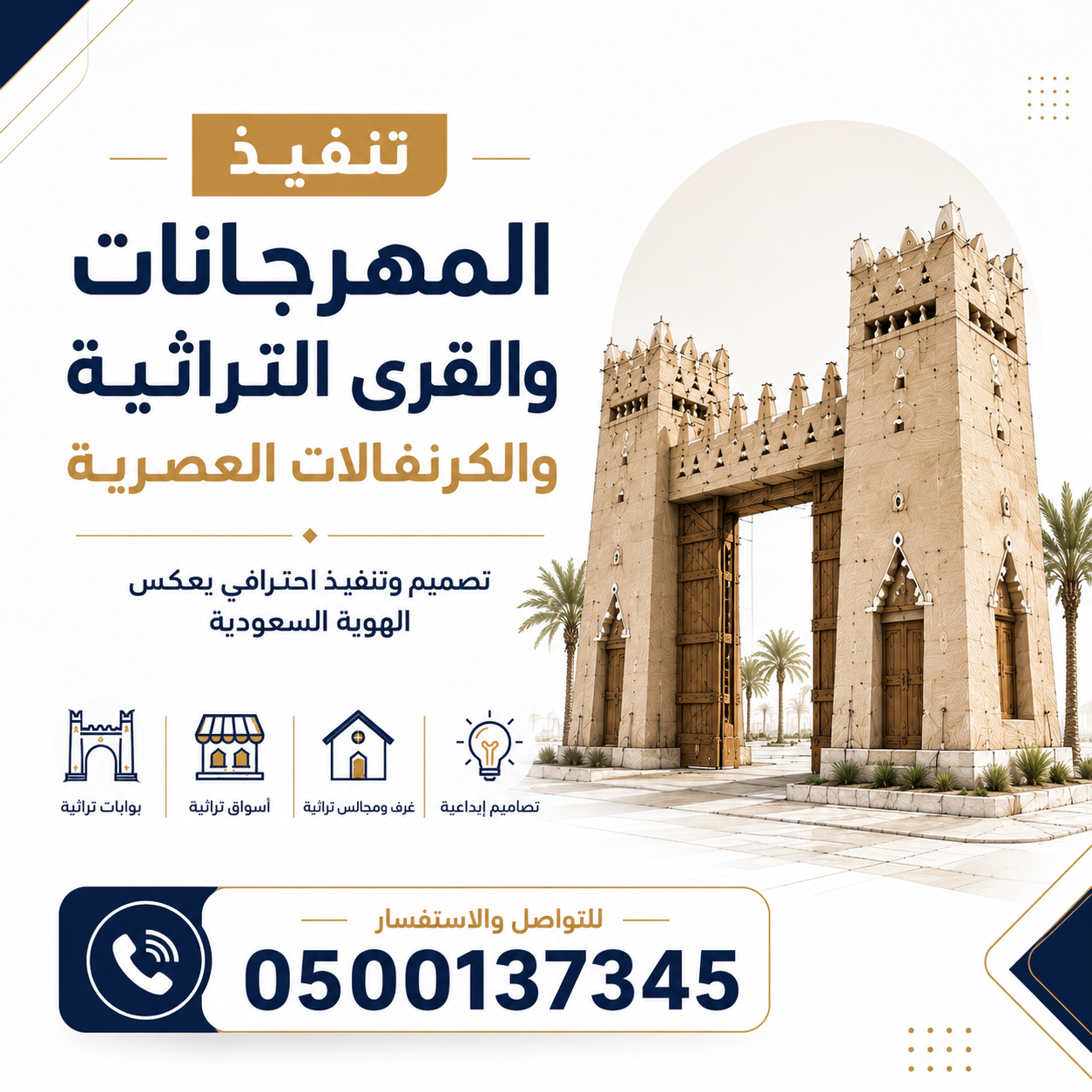 تنفيذ المهرجانات والقرى التراثية 