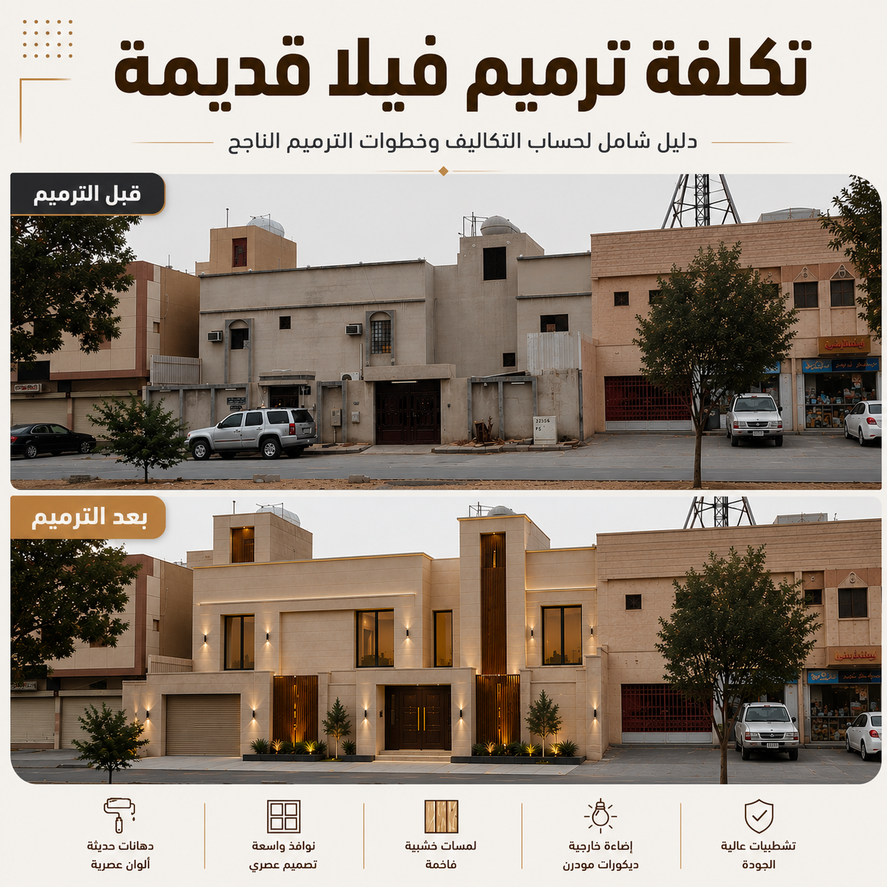 ترميم فيلا قديمة قبل وبعد