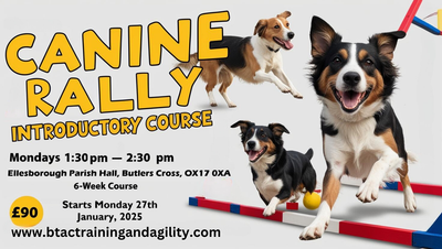 Starting Monday 27th January, 2pm CANINE RALLY