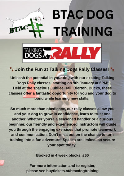 NEW TALKING DOGS RALLY CLASSES IN BIERTON