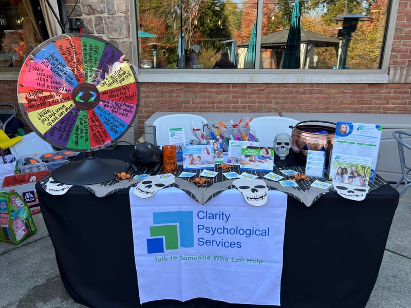 Kids and parents alike enjoyed spinning our mental health wheel to answer questions that promote emotional well-being.