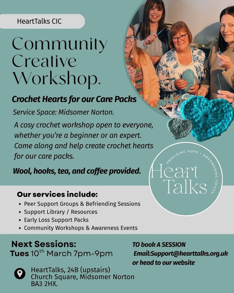 Tea, Talk & Crochet Hearts MARCH 2026