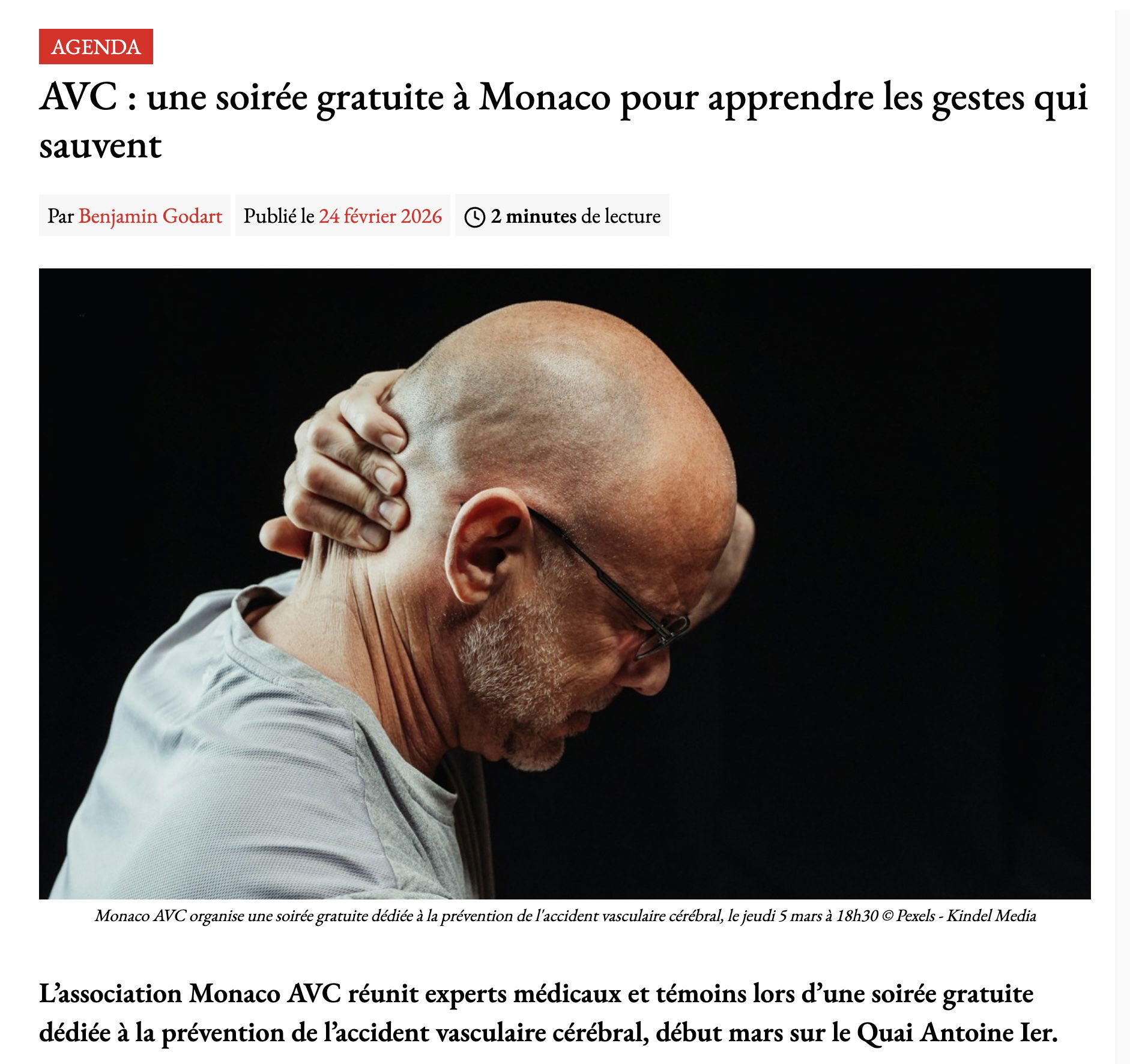 AVC: une soirée gratuite à Monaco pour apprendre les gestes qui sauvent