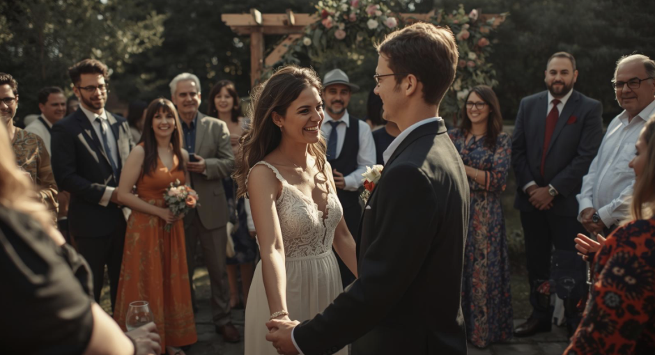 Rituel d’union et d’amour lors d’un mariage laïque — cérémonie symbolique personnalisée.