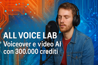 All Voice Lab: voiceover AI e video doppiati GRATIS con 300.000 crediti!