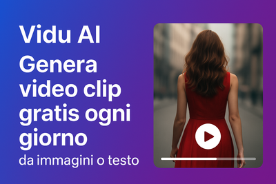 Vidu AI: crea ogni giorno video clip gratis da immagini, testo o prompt