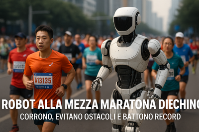 Robot alla mezza maratona di Pechino: corrono, evitano ostacoli e battono record