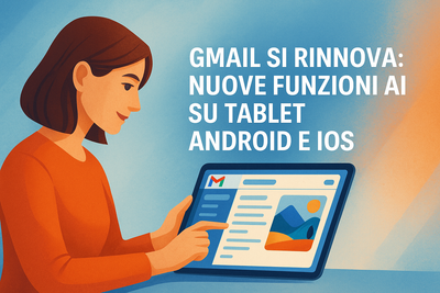 Gmail si rinnova: nuove funzioni AI su tablet Android e iOS