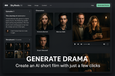 SkyReels AI – Come creare uno short film con la modalità Generate Drama: guida completa passo dopo passo