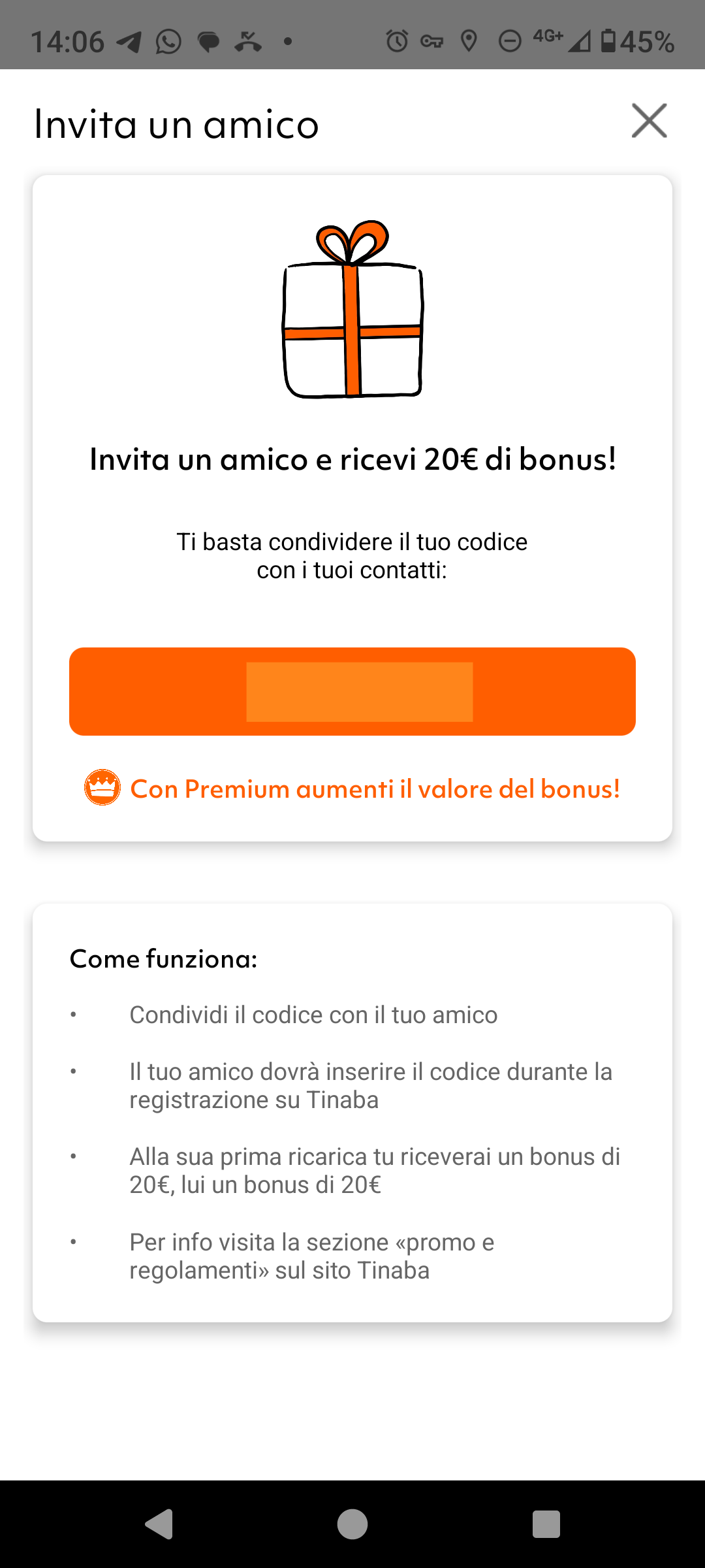 bonus, promo, soldi