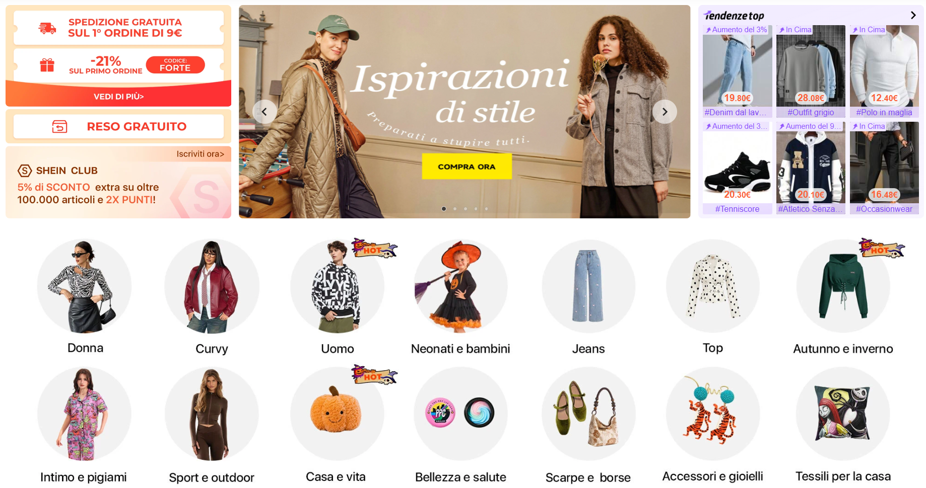 soldi gratis, shein, buoni, promozioni