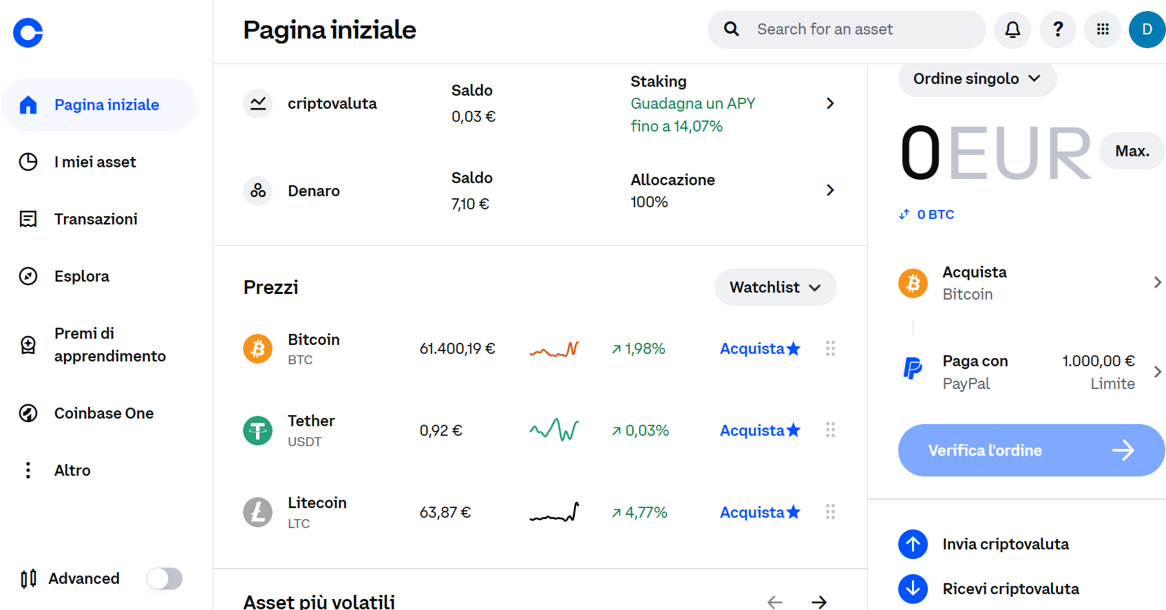 coinbase, guadagnare crypto, exchange crypto