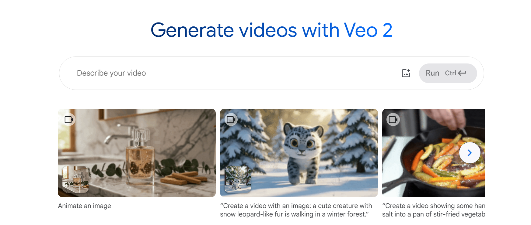 Gogogle ai studio VEO 2 Crea immagini e video gratis