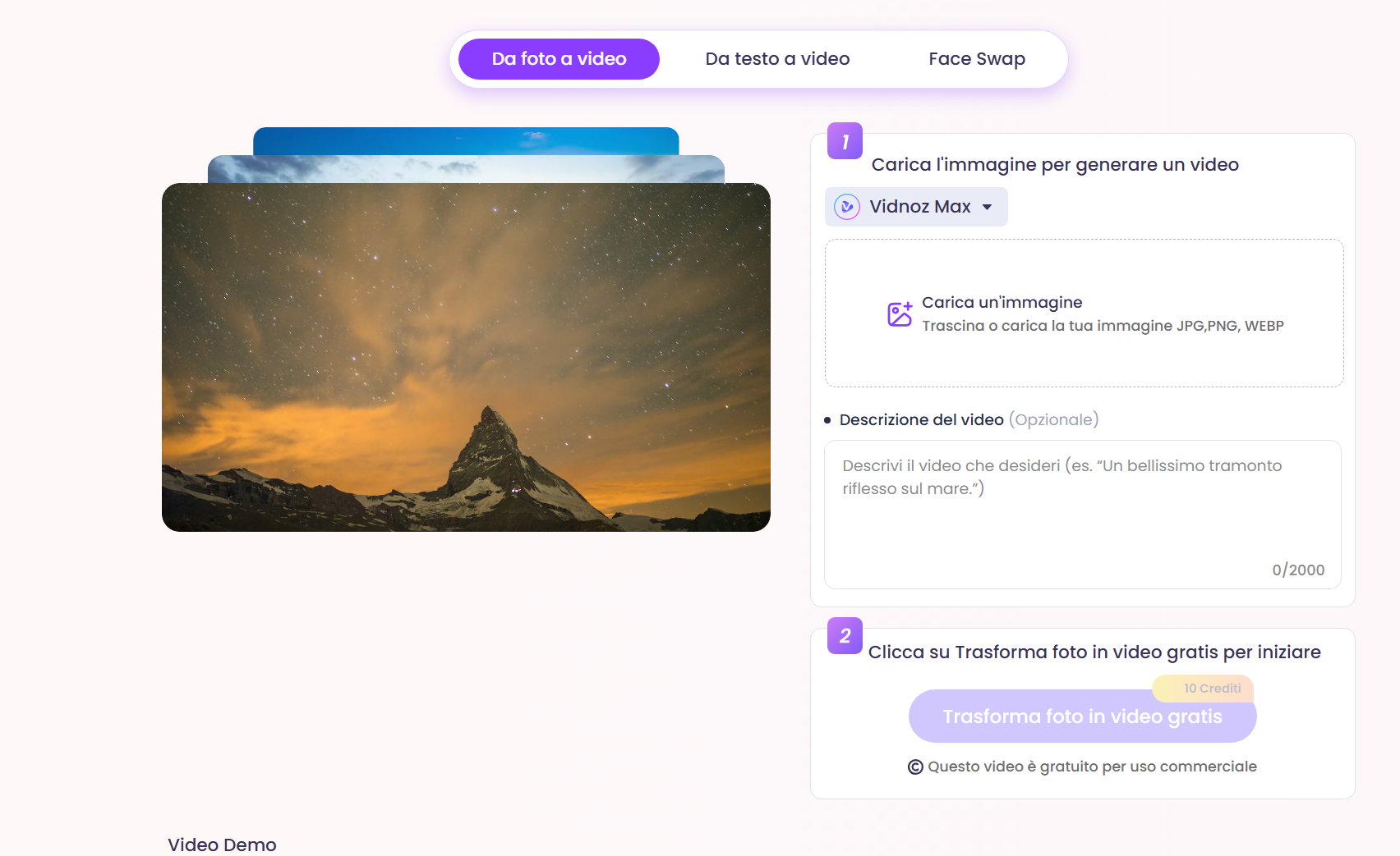 Vidnoz AI Image to Video 