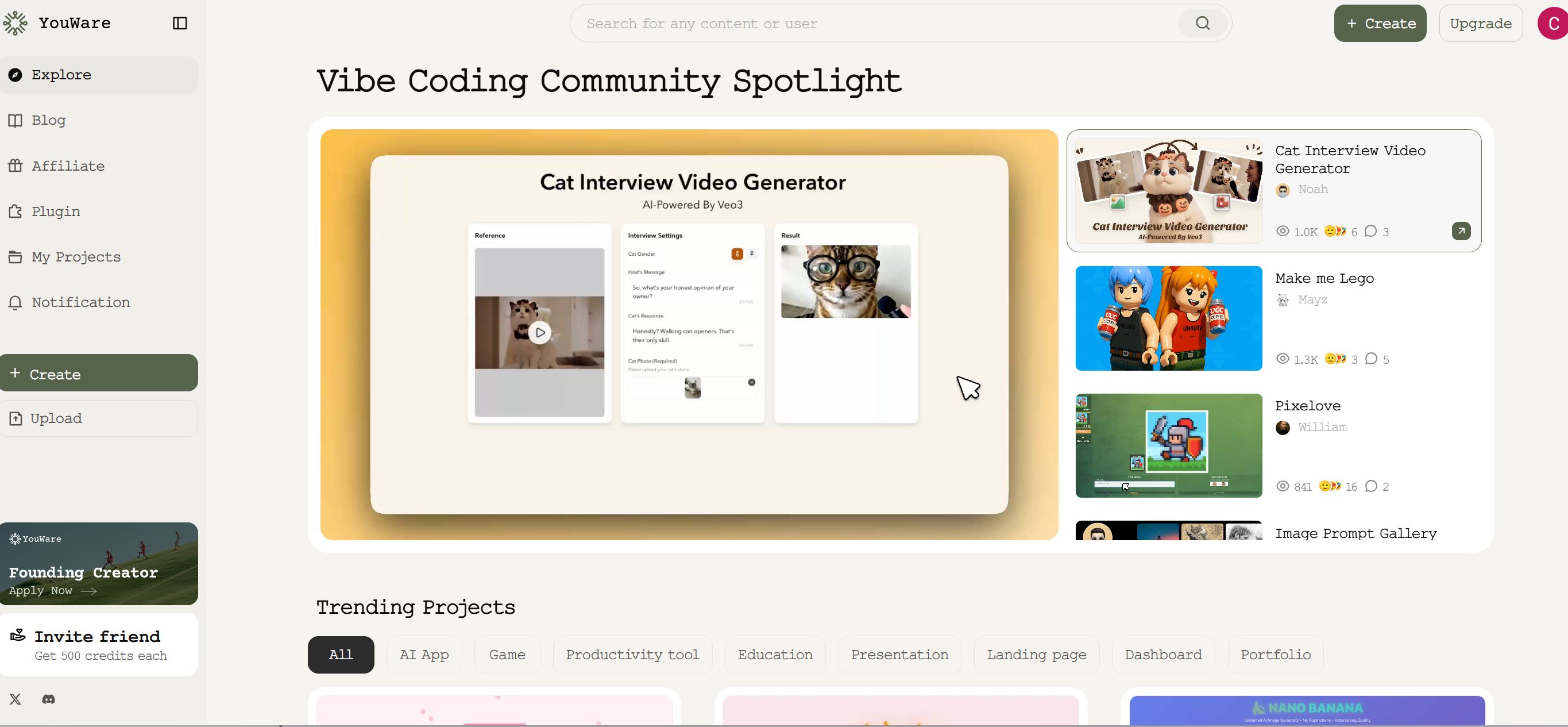 YouWare AI Crea Video e Immagini e APP senza codice