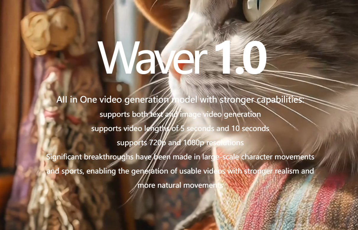 Waver AI 1.0 ByteDance Video 