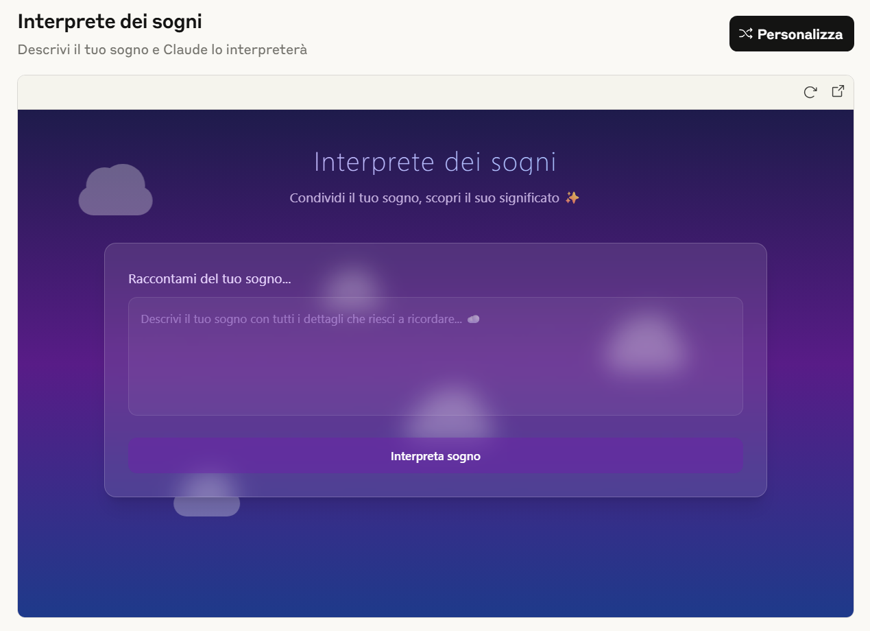 Claude ai applicazione artefatti