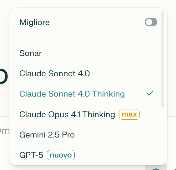 Perplexity AI pro Modelli linguistici claude grok chatgpt