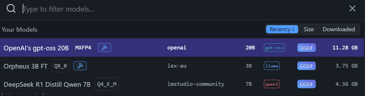 LM Studio AI Installazione gptoss 