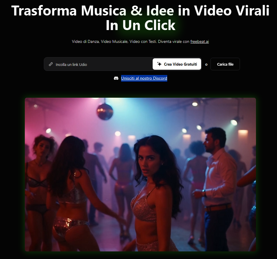 Freebeat AI Crea VIDEO Musicali con 1 link