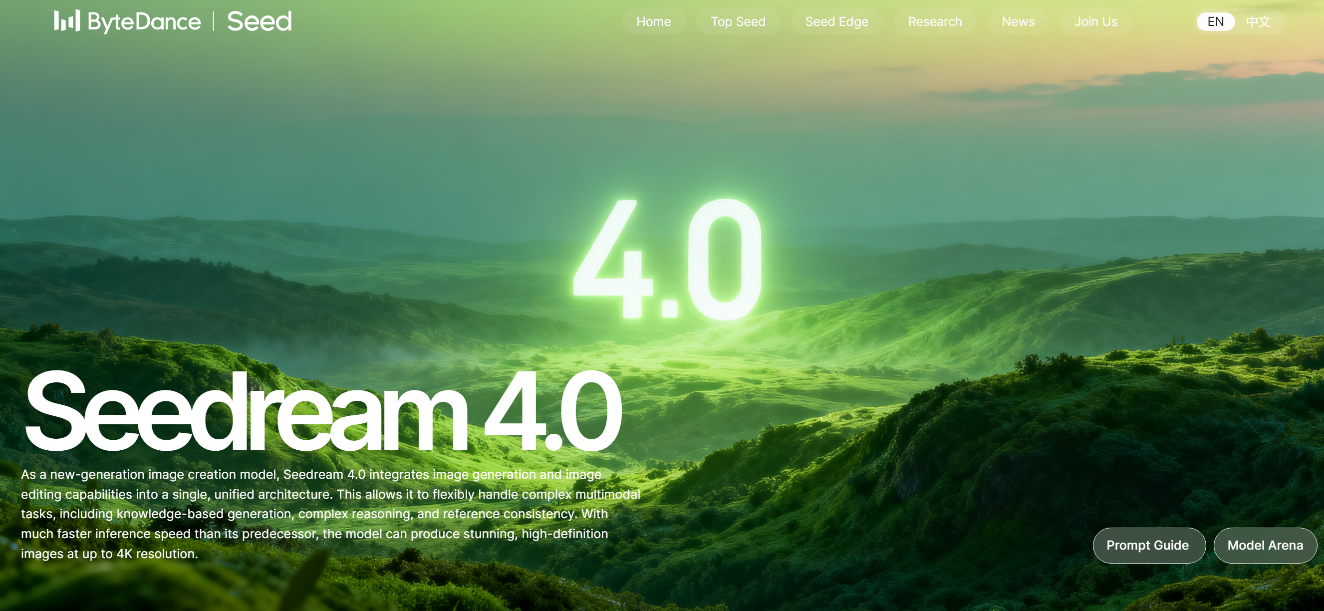 Seedream 4.0 AI ByteDance Homepage Esempi