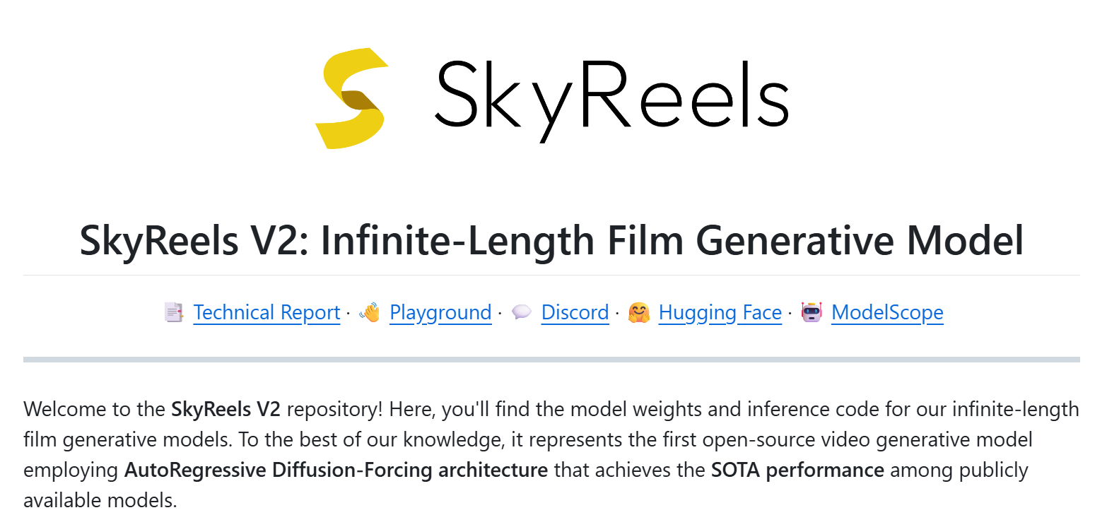Skyreels AI Video infiniti FILM open source code