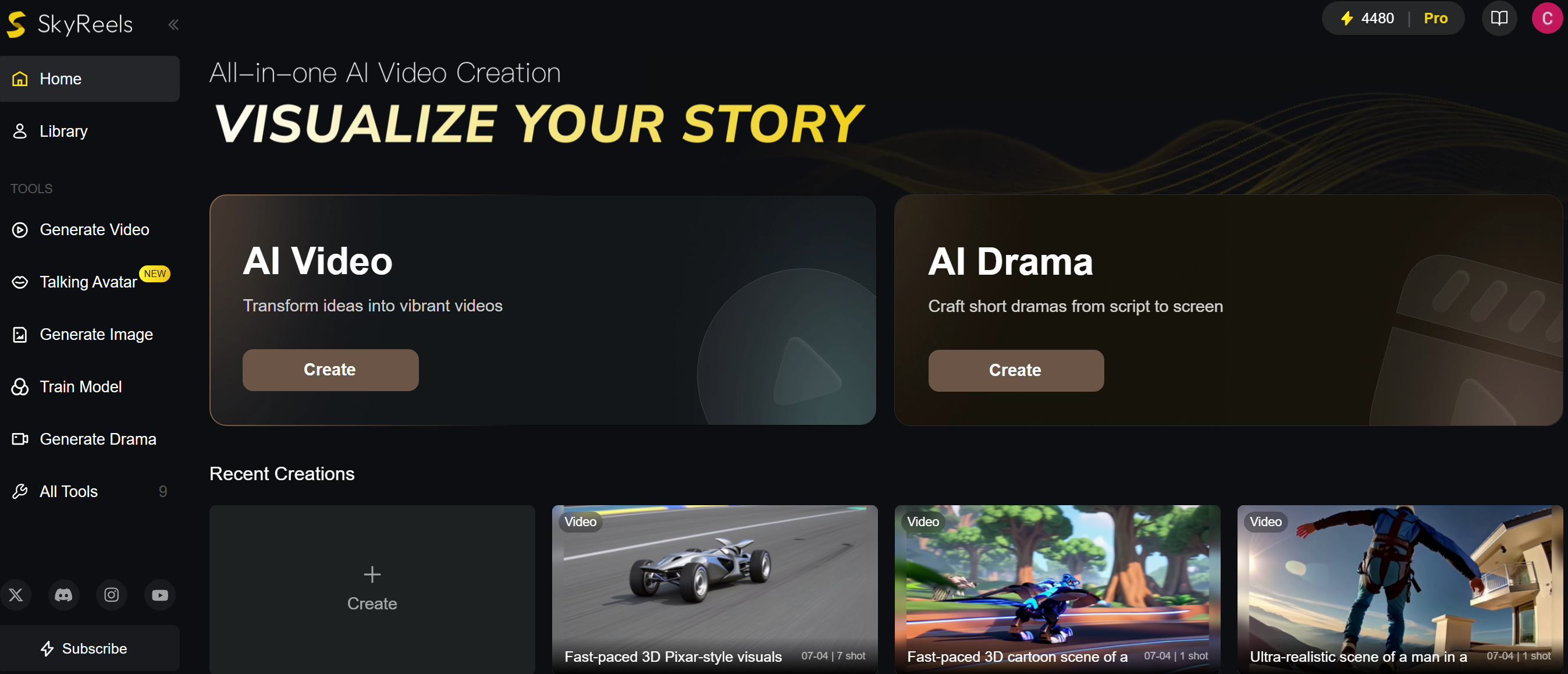 Skyreels AI Video Homepage