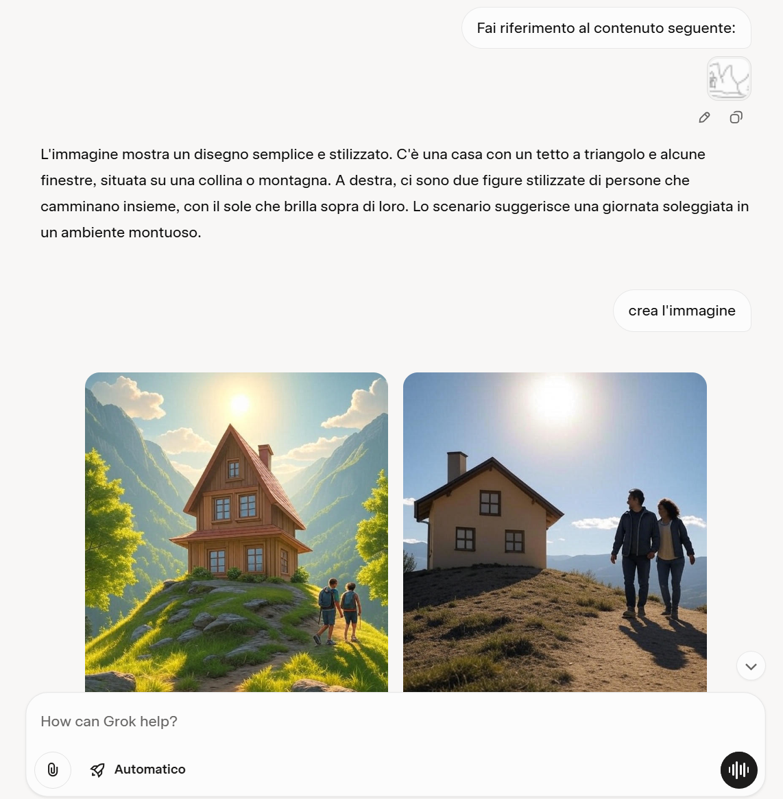 Grok 4 AI Crea immagini da schizzo disegno