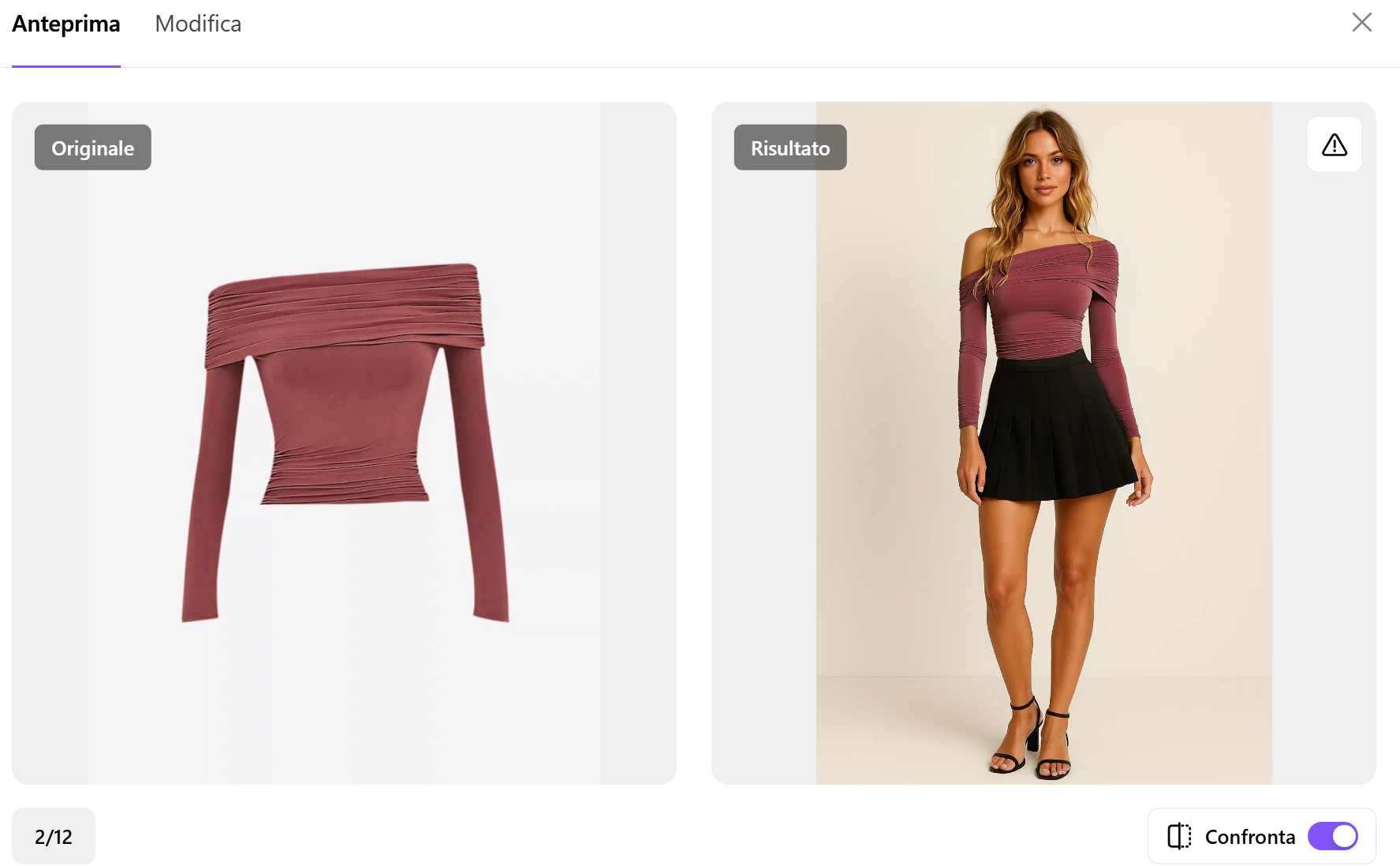 SellerPic AI Virtual try on Immagini editor abbigliamento