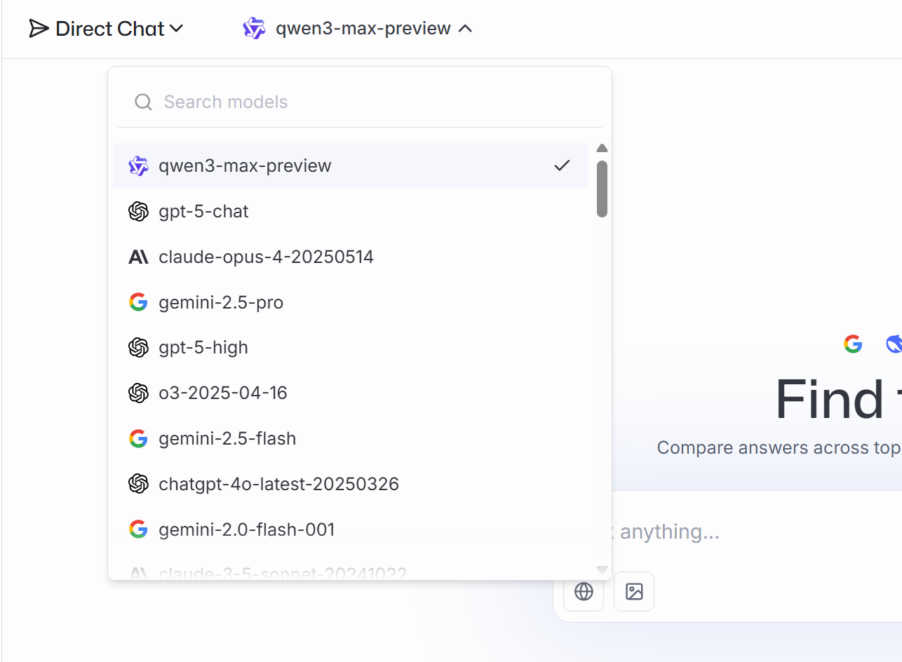 LMArena AI immagini video llm chatbot claude chatgpt qwen mistral