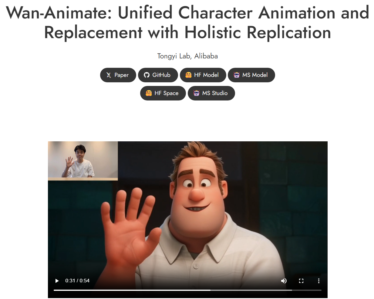 Wan Animate Video AI 