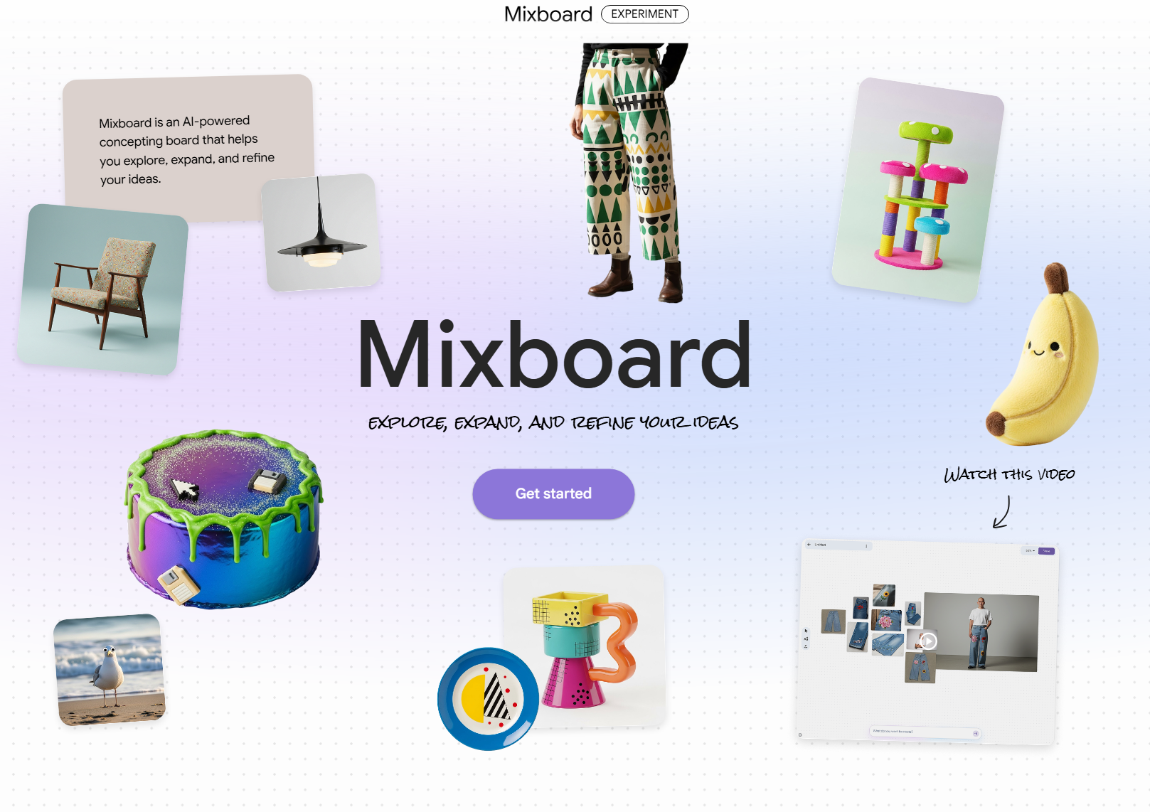 Google Mixboard AI IMMAGINI Gratis Homepage