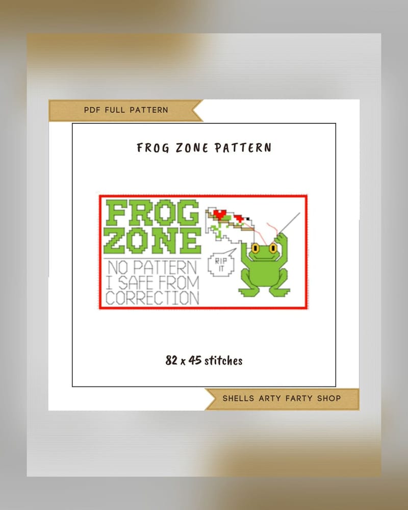 Fresh Zone Pattern Frog Zone Pattern - ShellsArtyFartyShop