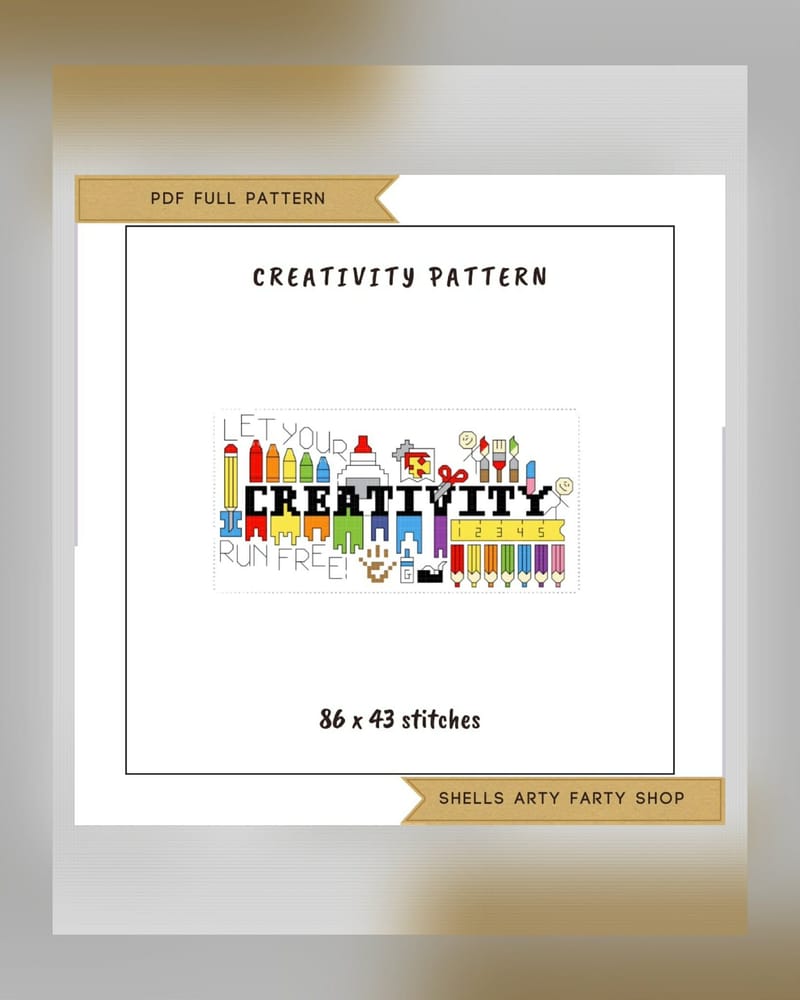 Pattern Creativity Challenge Creativity Run Free Pattern - ShellsArtyFartyShop