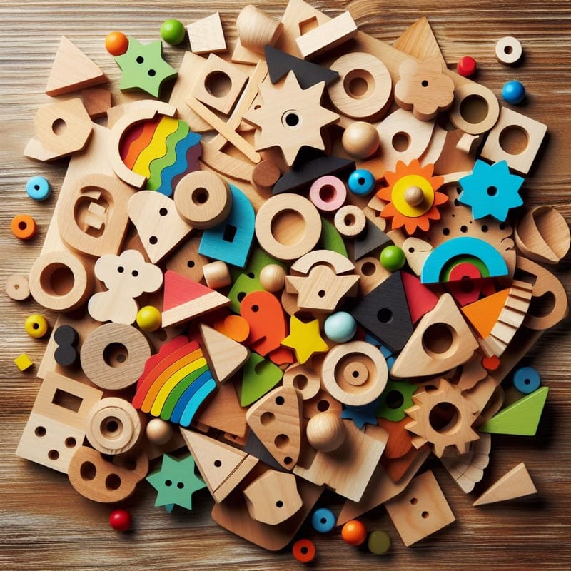 Оригинальный материал. Деревянная абстракция. Для детей от 5 до 11 лет (3/23)