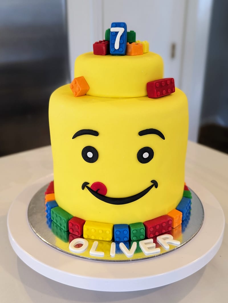 Lego Head Cake