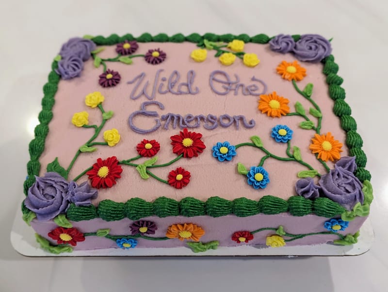 Wild Flower Sheet Cake