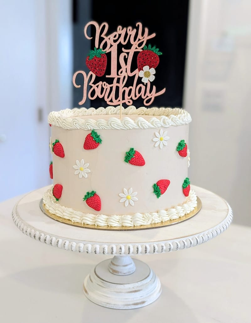 Berry First Birthday Cake