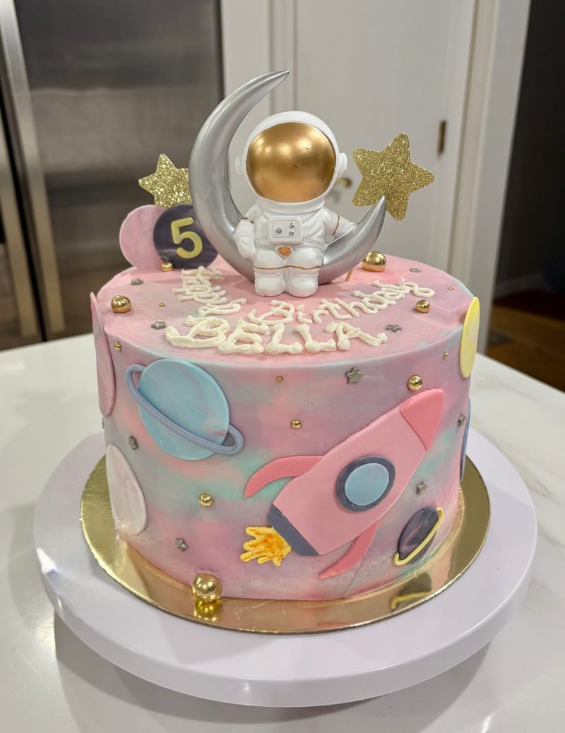Pink Outer Space Cake