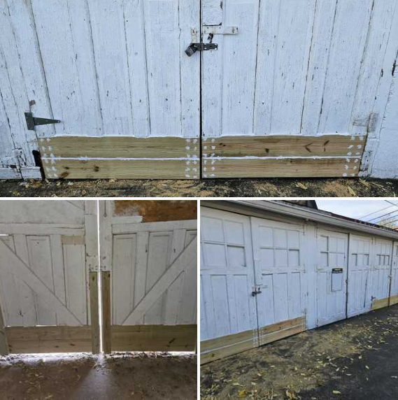 Rotted Garage Door Bottoms Repaired