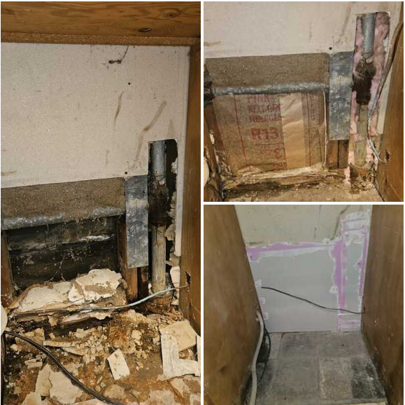 Added insulation, drywall and spackling to help slow down the heat transfer to the outside.